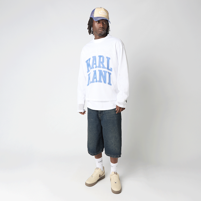 Karl Kani Stencil Mesh Boxy Longsleeve weiß 98858 5