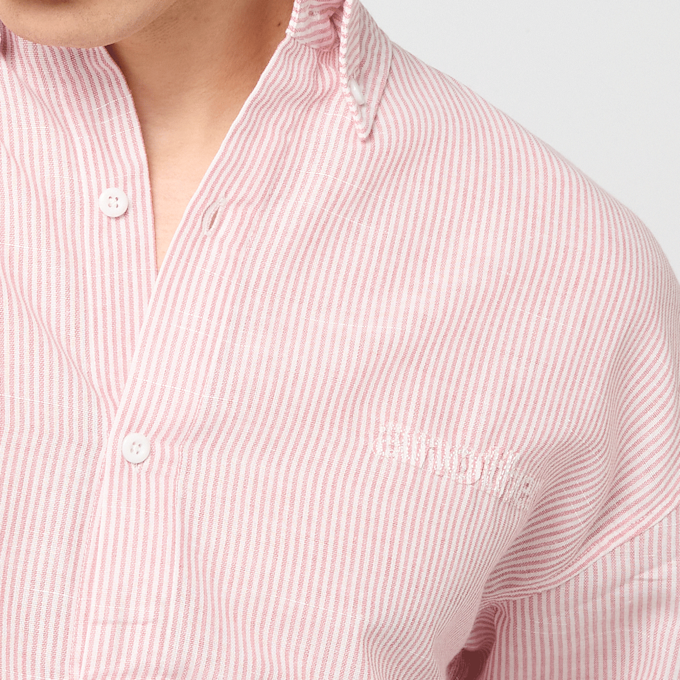 Another Cotton Lab The Short Sleeve Shirt różowy 98871 3