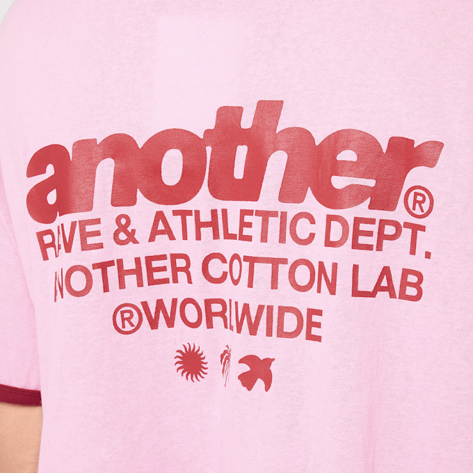 Another Cotton Lab Rave Dept. Ringer T-Shirt lichtroze 98867 4