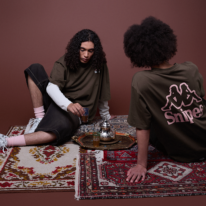 KAPPA x SNIPES KAPPA x SNIPES Oversized Tee brun 98885 4