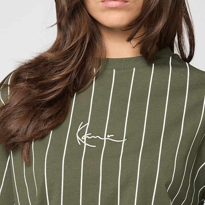 Karl Kani Small Signature Essential Pinstripe OS Tee verde 98926 3