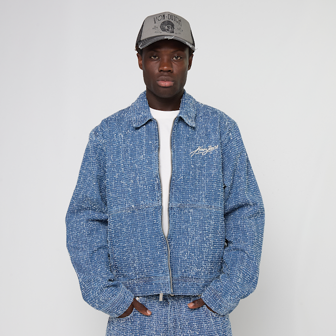 Karl Kani Jeans Distressed Zip Denim Jacket blu 98924 1