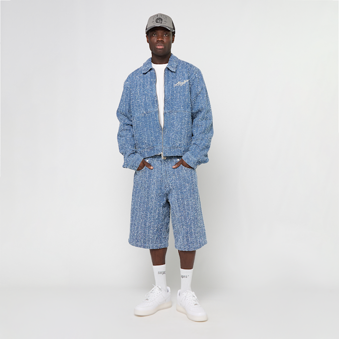 Karl Kani Jeans Distressed Zip Denim Jacket blauw 98924 4