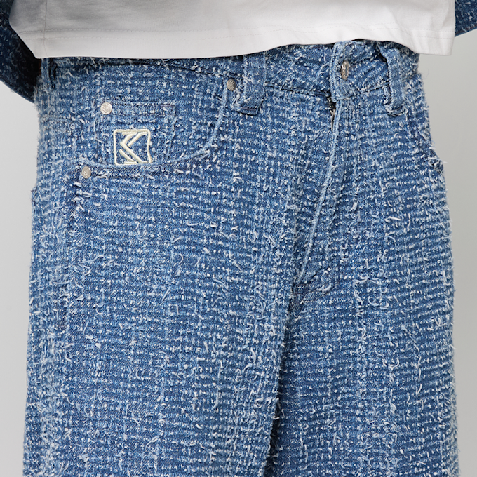 Karl Kani Jeans Distressed Denim Jorts blauw 98923 3