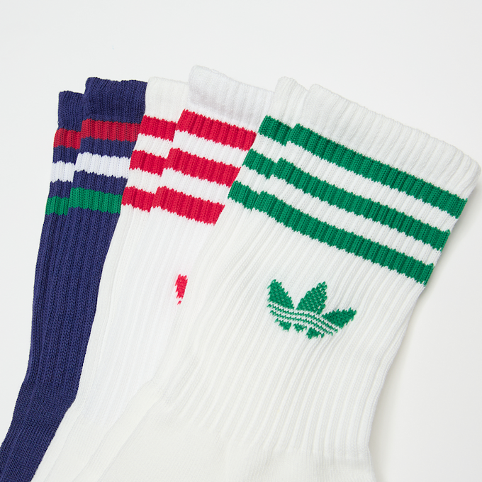 adidas Originals 3 PACK - 3S CREW S  white/lucid red/lucid blue wielokolorowy 99041 2