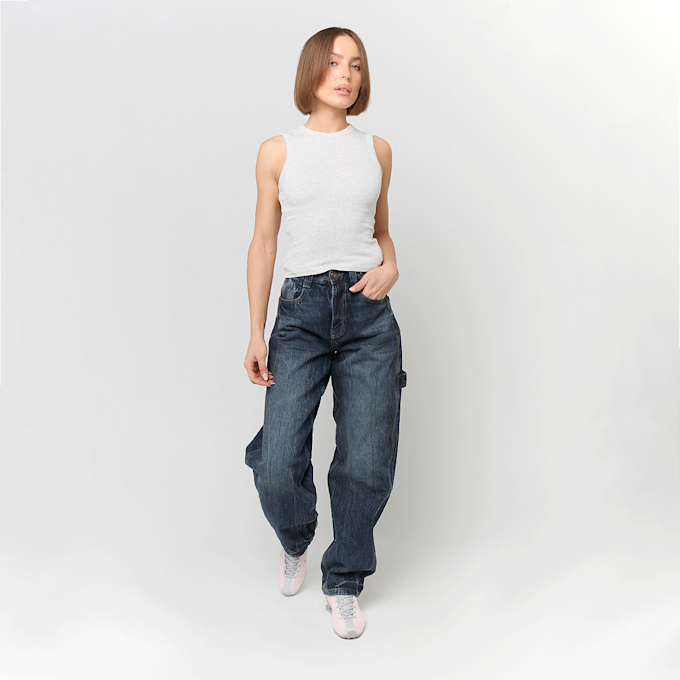 Urban Classics Ladies Balloon Fit Jeans blauw 99143 5