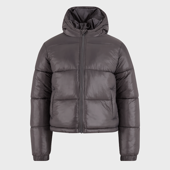 Urban Classics Boys Shiny Puffer Jacket With Hood marrón 99150 1