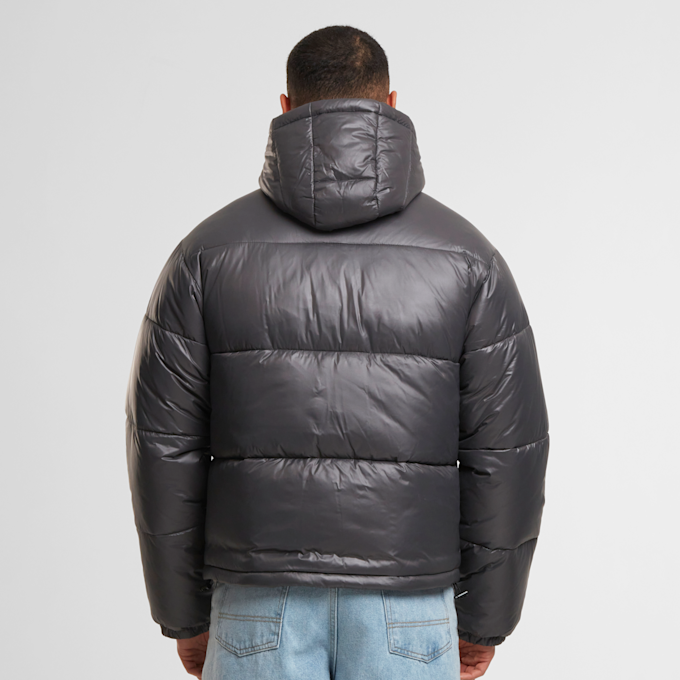 Urban Classics Shiny Puffer Jacket With Hood grigio 99296 2