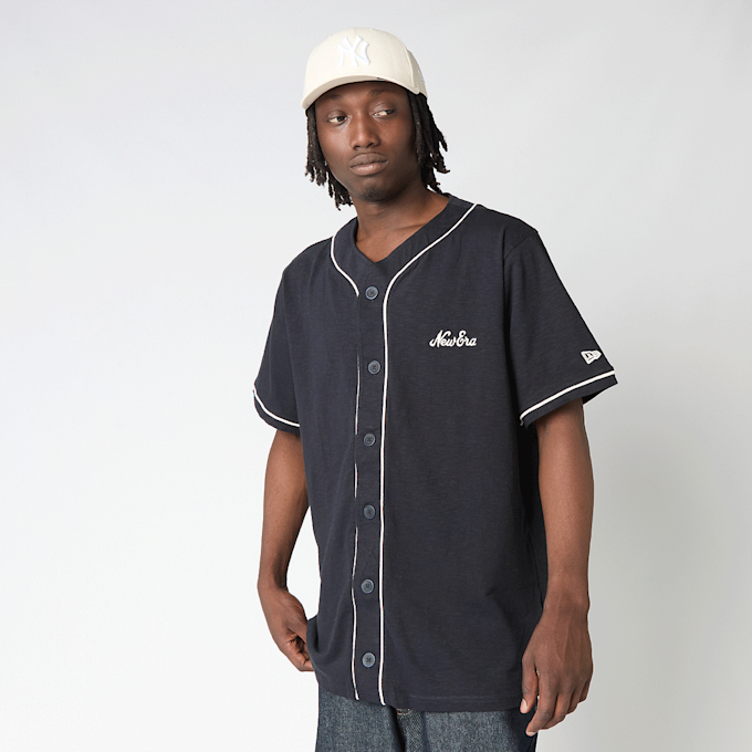 New Era Slub Baseball Jersey bleu 99358 1