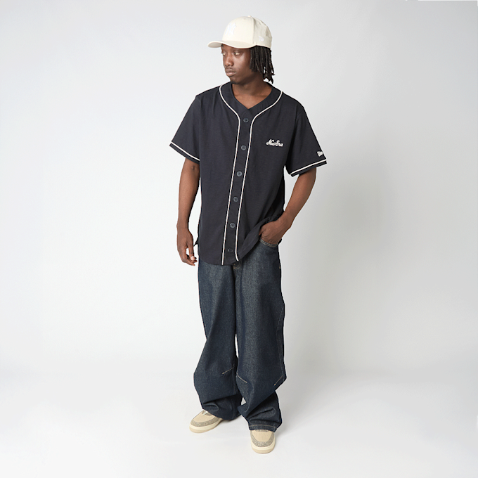 New Era Slub Baseball Jersey bleu 99358 4