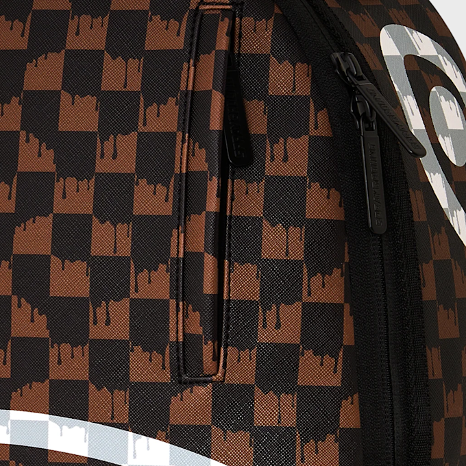 SPRAYGROUND Drip Check Shark Backpack Brown & Cream braun 99416 6