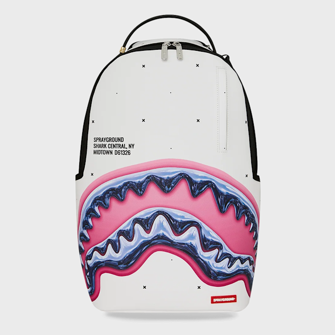 SPRAYGROUND Shark Central Liquid Chrome Weiß 99423 1