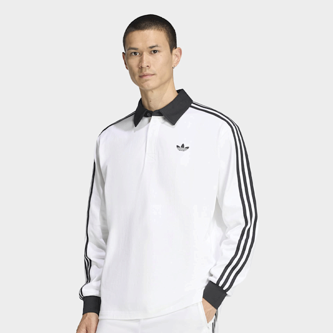 adidas Originals 3 Striped Polo Longsleeve blanc 99570 1