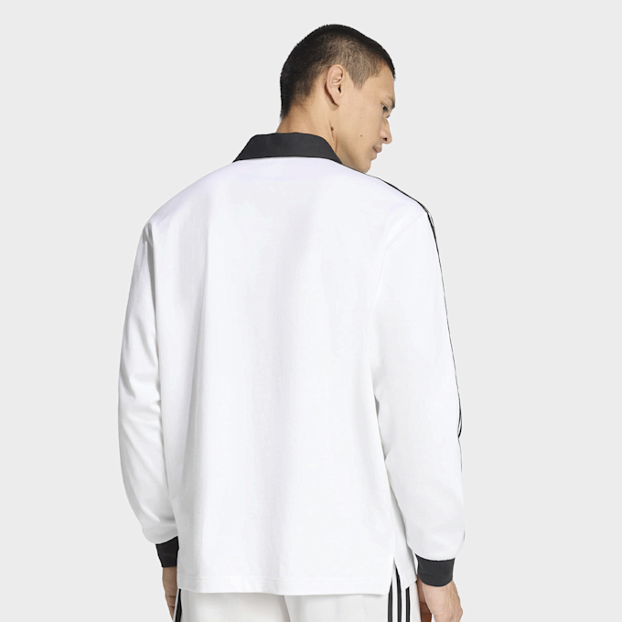adidas Originals 3 Striped Polo Longsleeve blanc 99570 2
