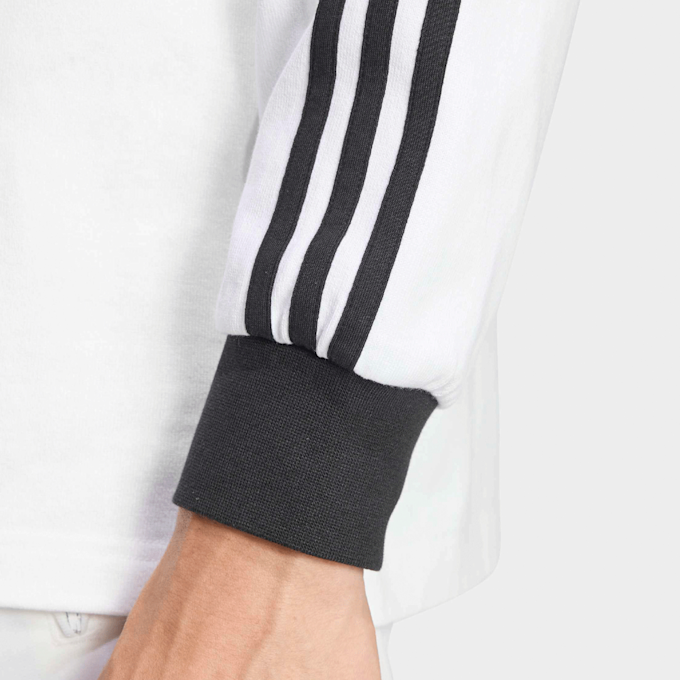 adidas Originals 3 Striped Polo Longsleeve wit 99570 4