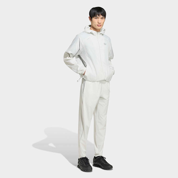 adidas Originals Tech Trefoil Essentials Hooded Full Zip Track Top gris 99583 5