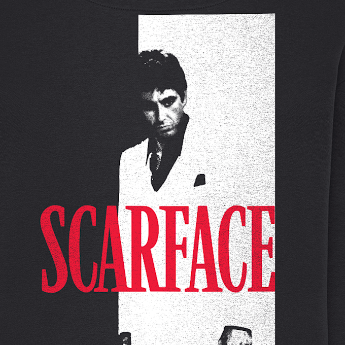 Mister Tee Scarface Poster Fluffy Hoodie nero 99670 3