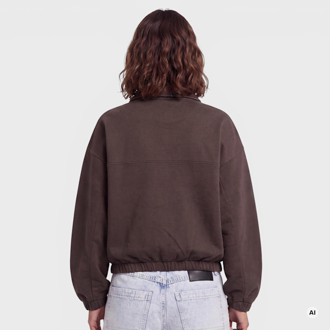adidas Originals Full Zip Sweatshirt Long Sleeve bruin 99792 2