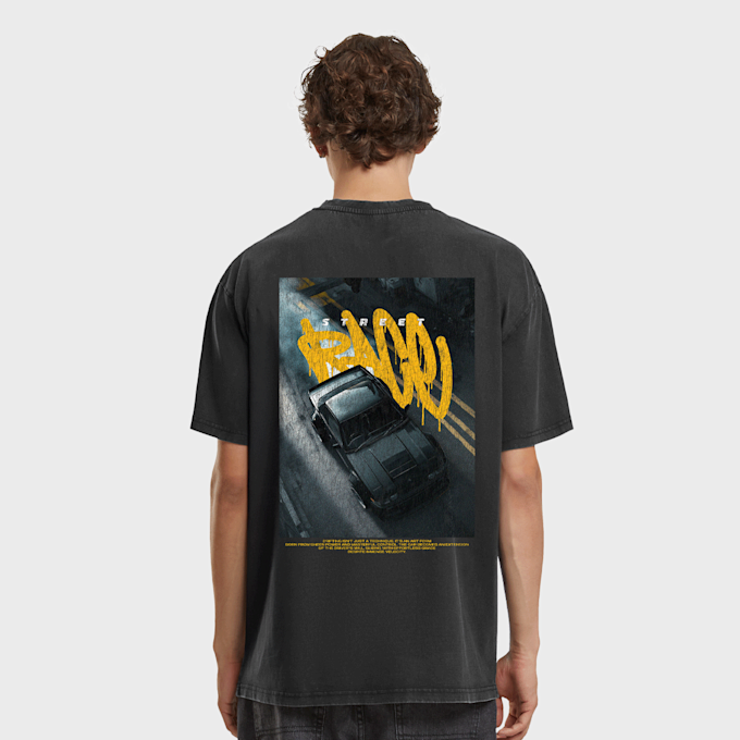 Mister Tee Street Race Vintage Oversize Tee noir 99793 1