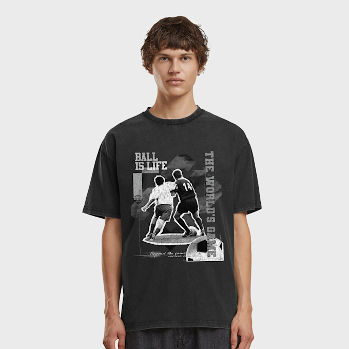Mister Tee Ball Is Life Vintage Oversize Tee czarny 99794 1