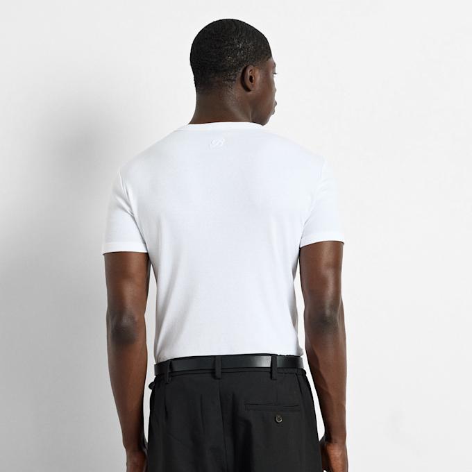Burocs Slim Rib T-Shirt blanc 100205 2