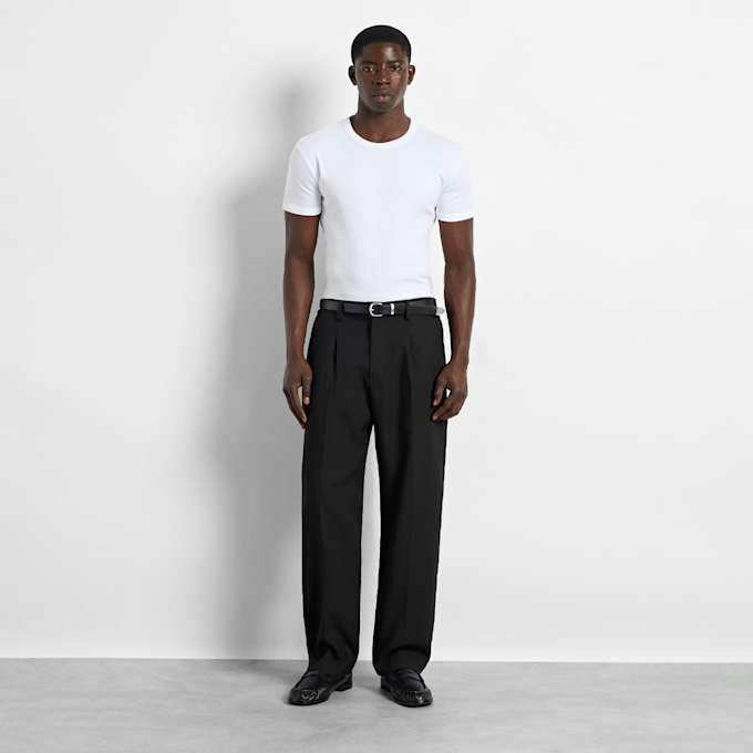 Burocs Slim Rib T-Shirt bianco 100205 3
