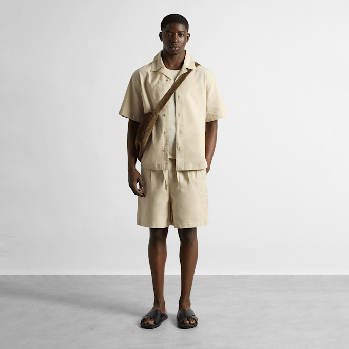 Burocs Linen Blend Shorts beige 100209 3