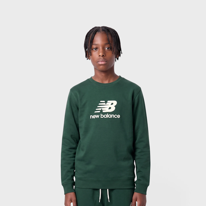 New Balance FT Stacked Logo Crew & Jog Set vert 100228 2