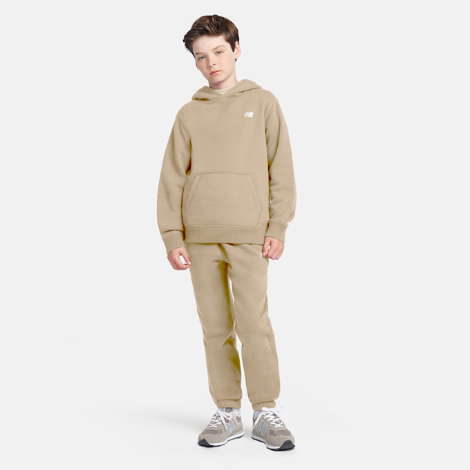 New Balance Brush Back Small Logo Hoodie bege 100231 4