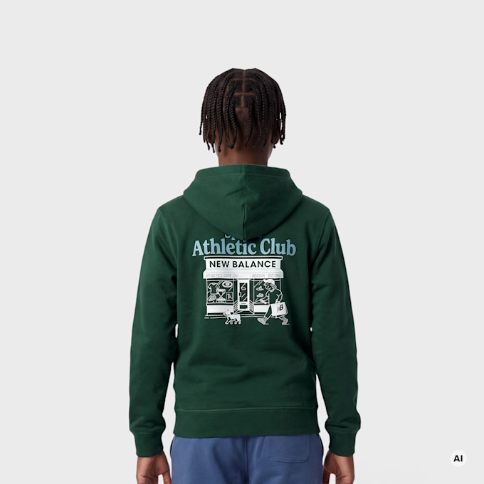 New Balance Sports Club Graphic Zip Hoodie vert 100230 2