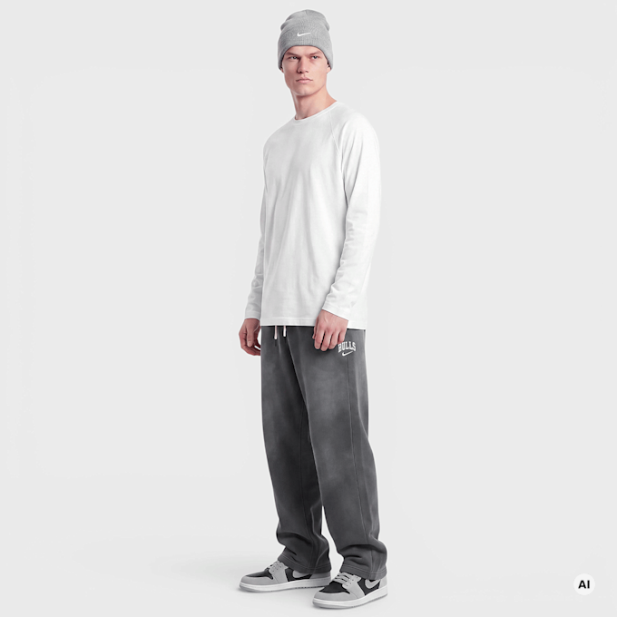 Nike   CHI MNK TF SI Fleece Open Hem Washed Pant grau 100292 4