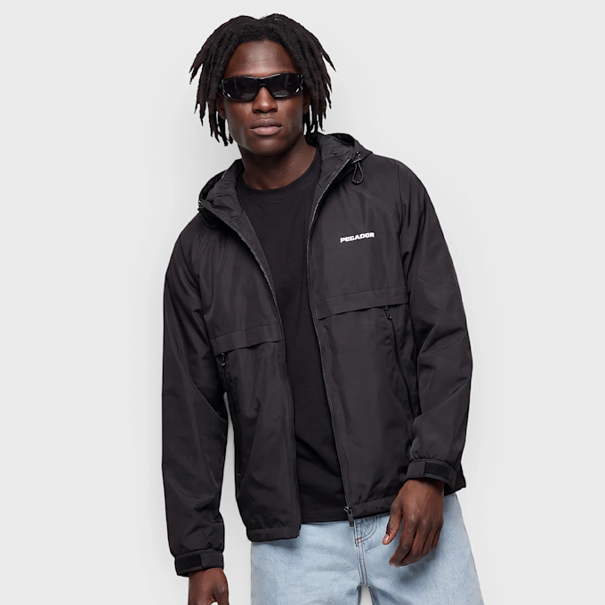 Pegador MASON HOODED WINDBREAKER BLACK preto 100624 1