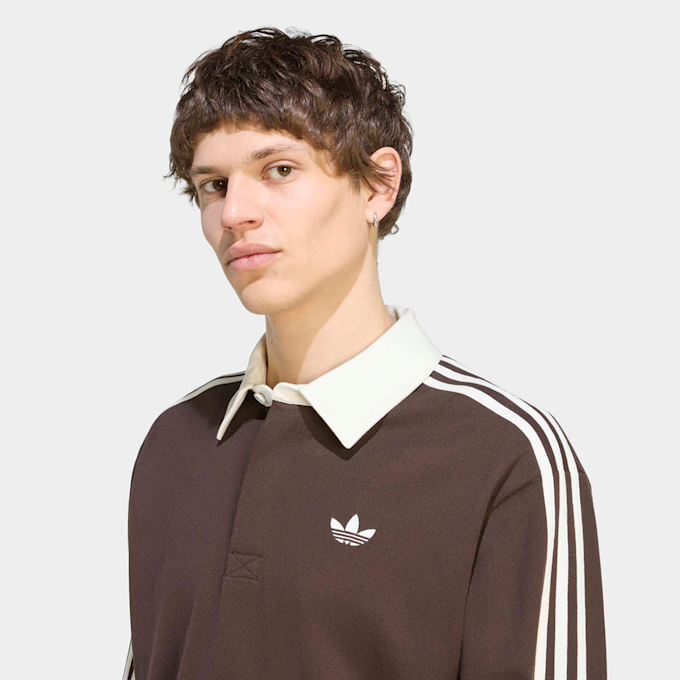 adidas Originals 3-Stripes Rugby Longsleeve Polo smeđa 100615 3