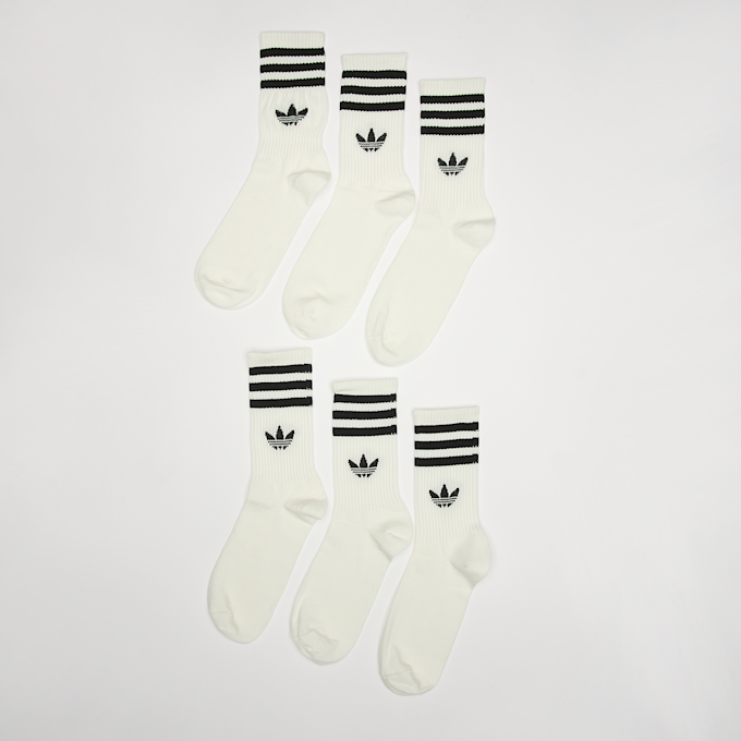 adidas Originals 6 PACK - 3-Stripes Crew Socks blanc 100680 1