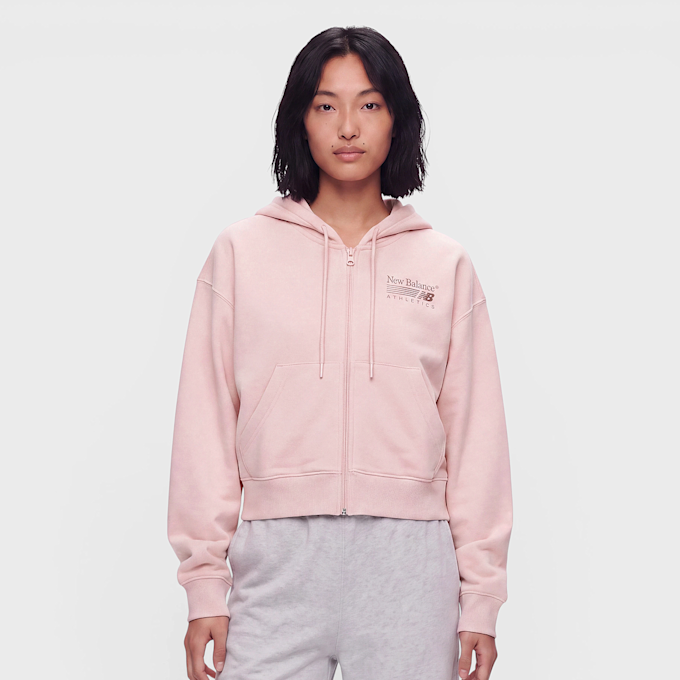 New Balance Trackside Fleece Full Zip Różowy intensywny 100607 1