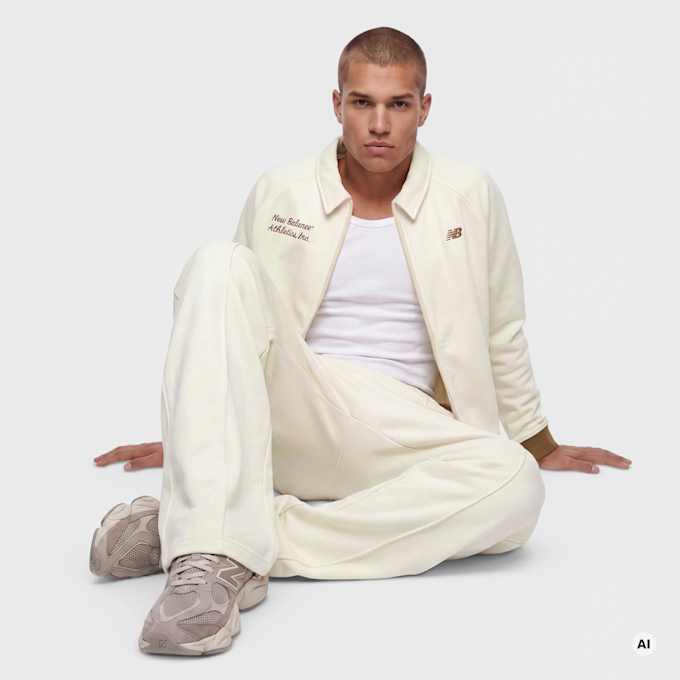 New Balance Sport Legacy Pique Jacket angora (aga) brązowy 100629 4