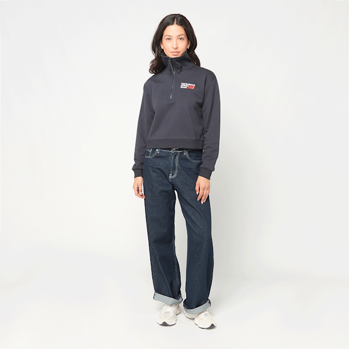 New Balance Athletics Premium Logo Oversized Half Zip azul 100598 4