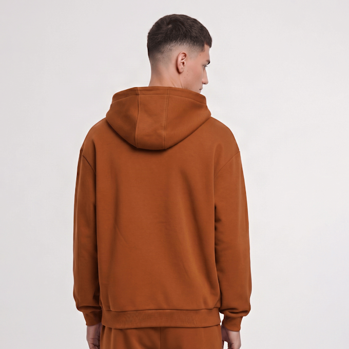Urban Classics Fluffy Zip Hoody rustred noir 100710 2