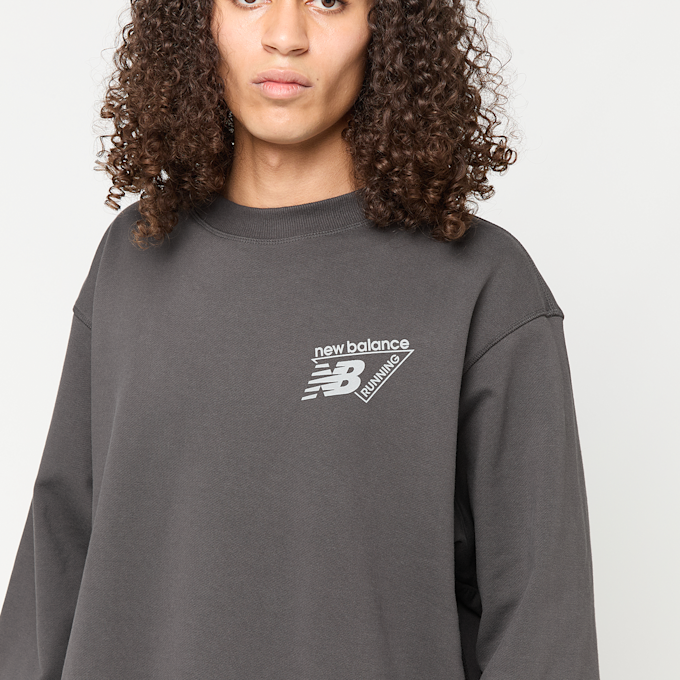 New Balance Classic Tri-Logo French Terry Crew gris 100645 3