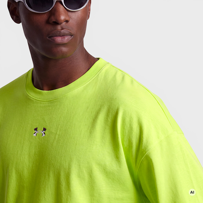 Under Armour Heavyweight Metal Logo Short Sleeve grün 100768 3
