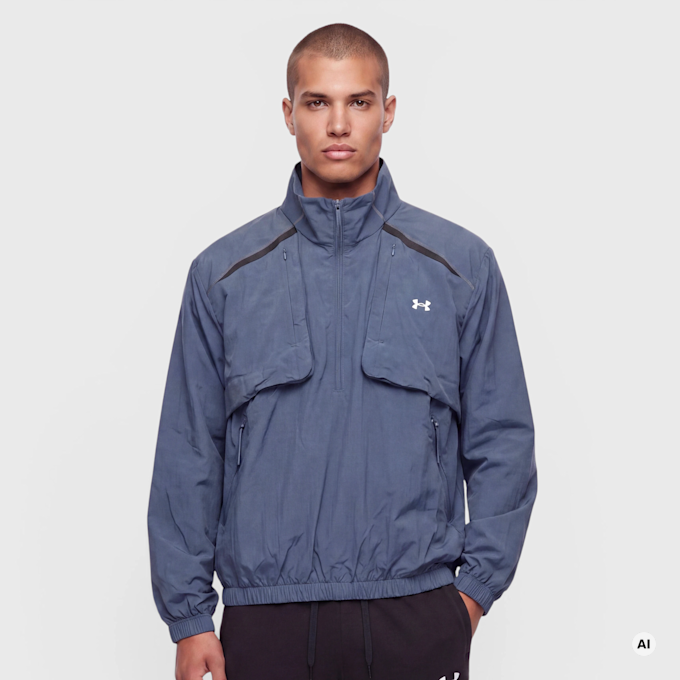 Under Armour Unstoppable Woven Halfzip Solid niebieski 100757 1