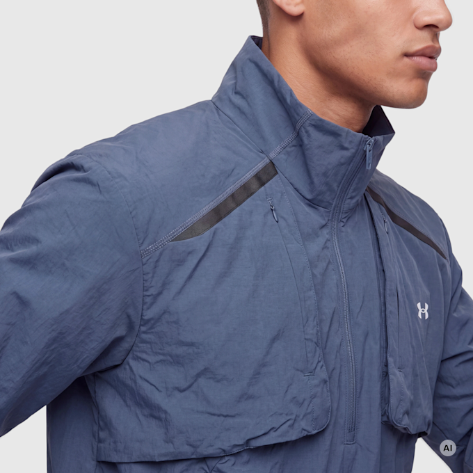 Under Armour Unstoppable Woven Halfzip Solid blauw 100757 3