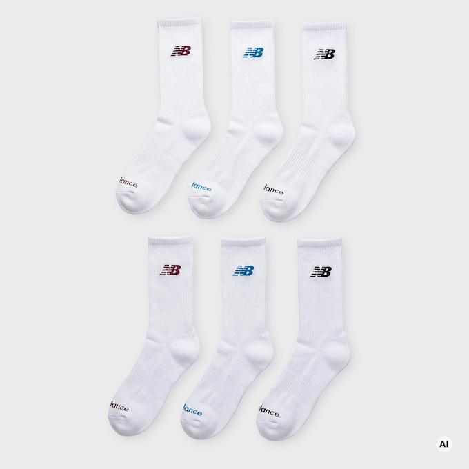 New Balance 6 PACK - Everyday Seasonal Crew branco 100838 1