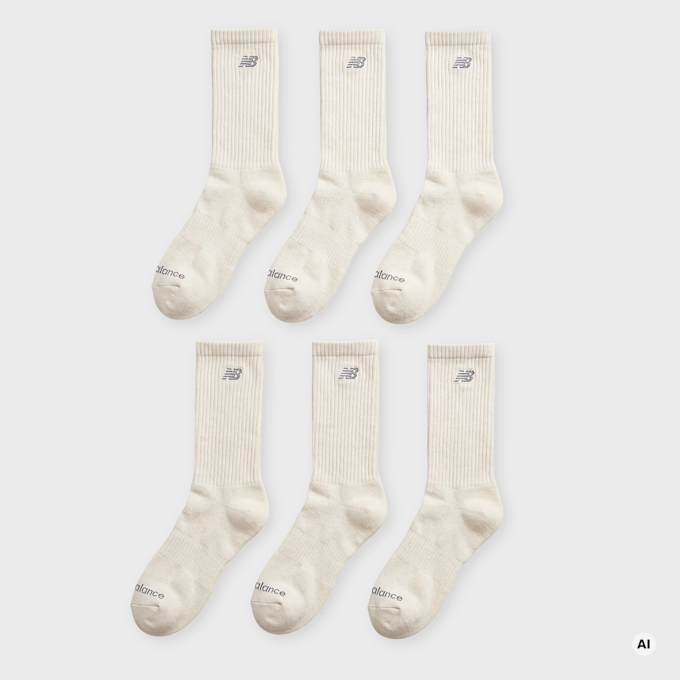 New Balance 6 PACK - Kids Patch Logo Midcalf Socks weiß 100842 1