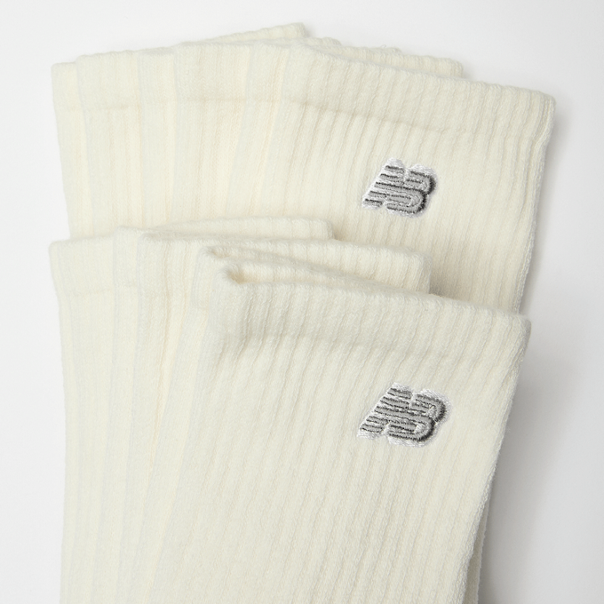 New Balance 6 PACK - Kids Patch Logo Midcalf Socks branco 100842 2