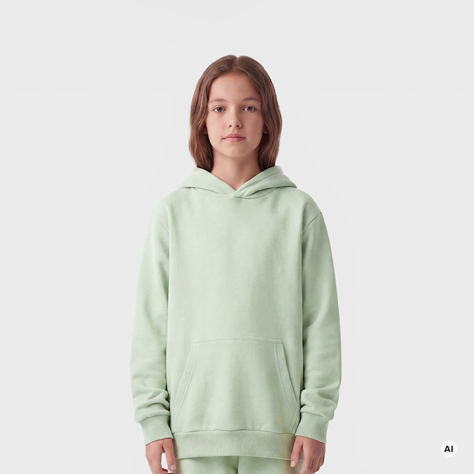 Urban Classics Fluffy Hoody verde 100935 1