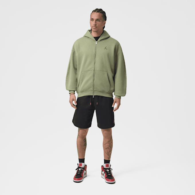 Jordan Brooklyn Oversized Fleece Full Zip Basketball vert 101071 5