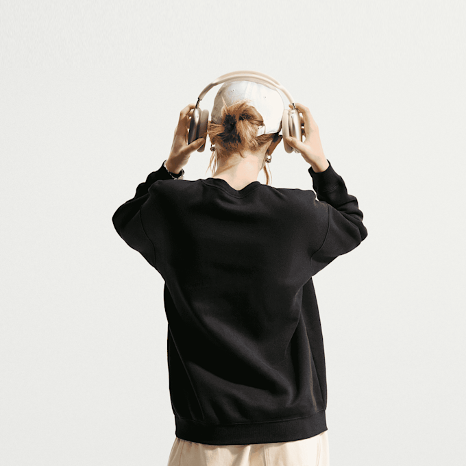Jordan Sportswear Studio Fleece Oversized Crew All-Over-Print crna 101309 2