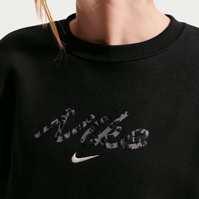 Jordan Sportswear Studio Fleece Oversized Crew All-Over-Print schwarz 101309 3