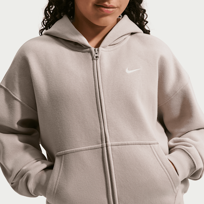 Nike Sportswear Studio Fleece Oversized Full-Zip Hoodie beige 101522 3